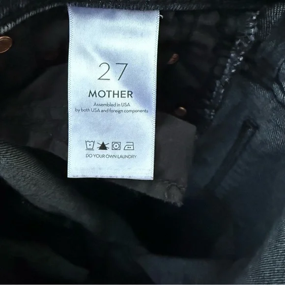 Mother The Insider Crop Step Fray Jeans Train Stops 27 High Waist Ankle Raw Hem - Picture 3 of 8